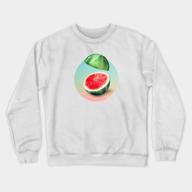 Watermelon Crewneck Sweatshirt by Vin Zzep